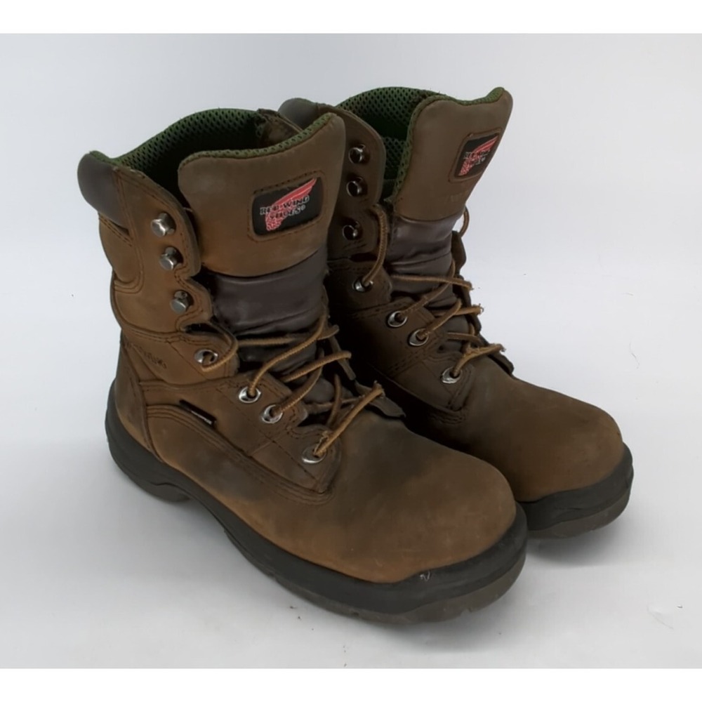 Red Wing Shoes Stock NO. 2381 Womens Steel SAFETY TOE Boots Size 6 B, s15